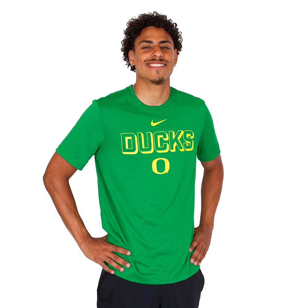 Classic Oregon O, Nike, Green, Crew Neck, Performance/Dri-FIT, Men, Legend, Sideline, Tonal, T-Shirt, 883767